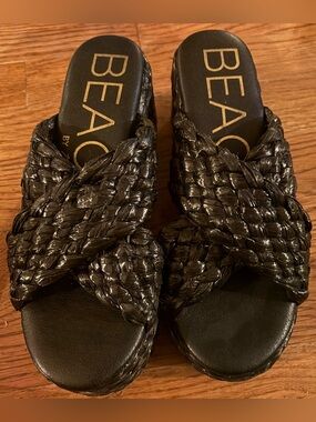 Beach By Matisse Women’s Bondi Wedge Platform Sandal in Black, Size 6, EUC